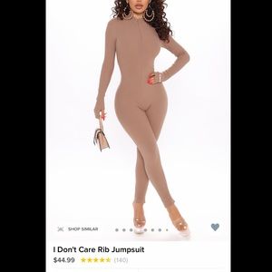 Fashion Nova I Don’t Care Rib Jumpsuit
